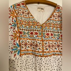 Savanna Jane 2X Embroidered Front Dress